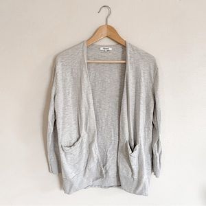 Madewell Light Gray Open-Front Cardigan